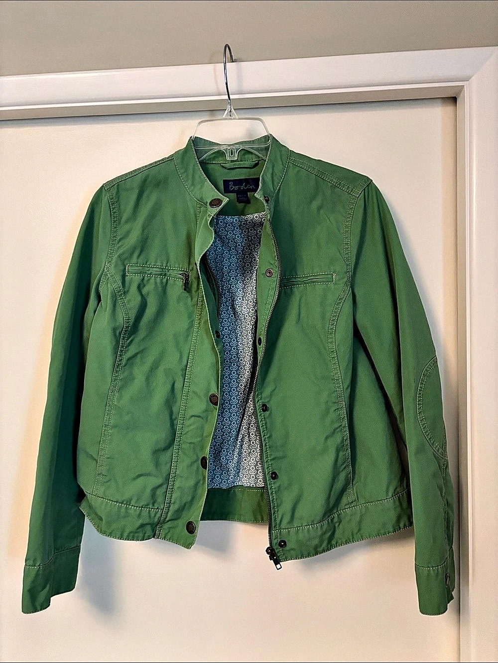 Boden Green Cotton Utility Jacket Utility Jacket Green Size 8 Like New